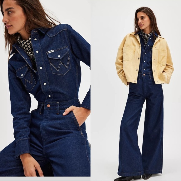 NWT Wrangler Trouser Wide-leg Coverall FP Size: XS - Picture 1 of 7